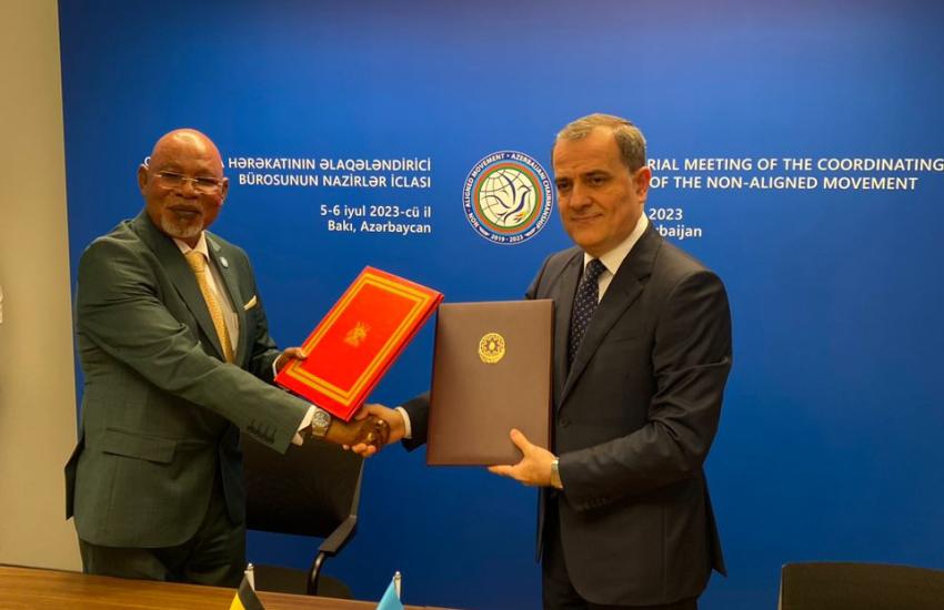 Uganda and Azerbaijan Ministers of Foreign Affairs signed a Memorandum of Understanding